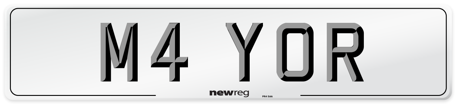 M4 YOR Number Plate from New Reg